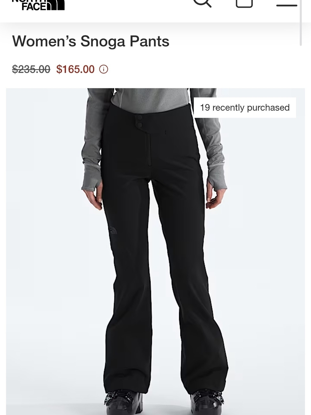 The North Face Women's Black Snoga Trousers Pants Sz 10